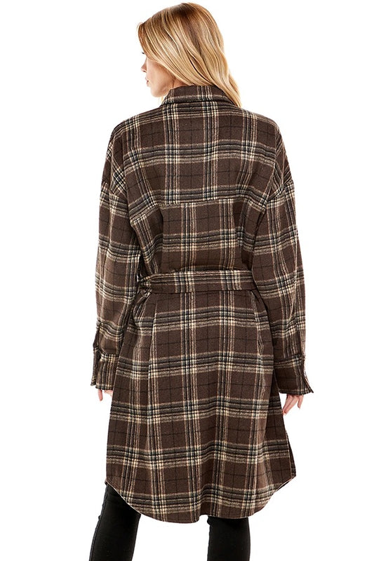 CITY BOUND PLAID COAT