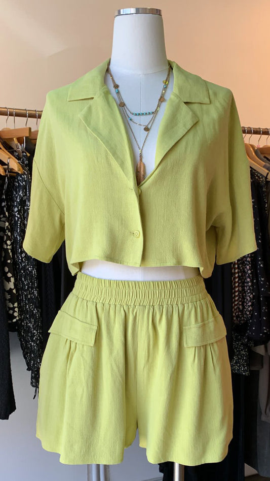 Coconut Lime 2-Piece Short Set