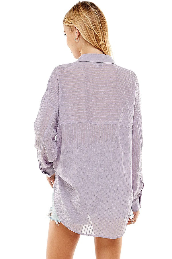 The Lavender Fields Button Up
