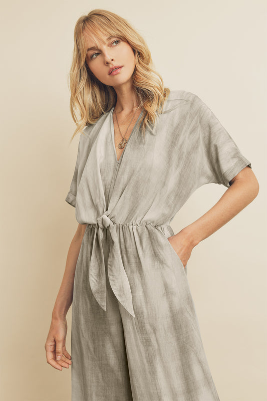 Washed Knot Accent Jumpsuit