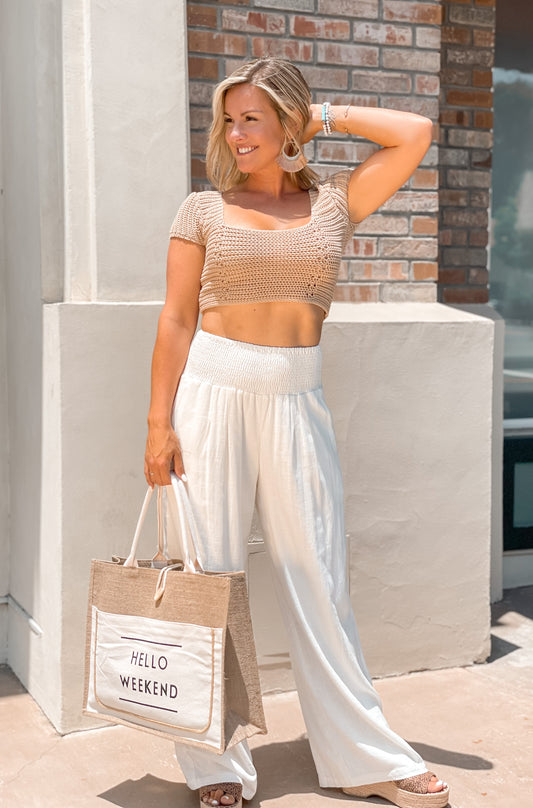 SANTORINI STROLL WIDE LEG PANT