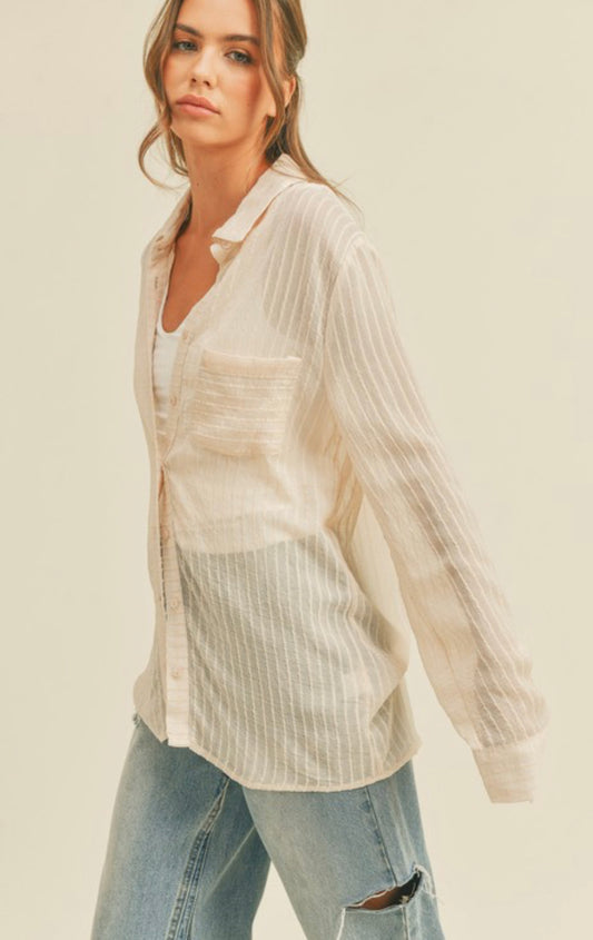 Cream and Sugar Button Down Shirt