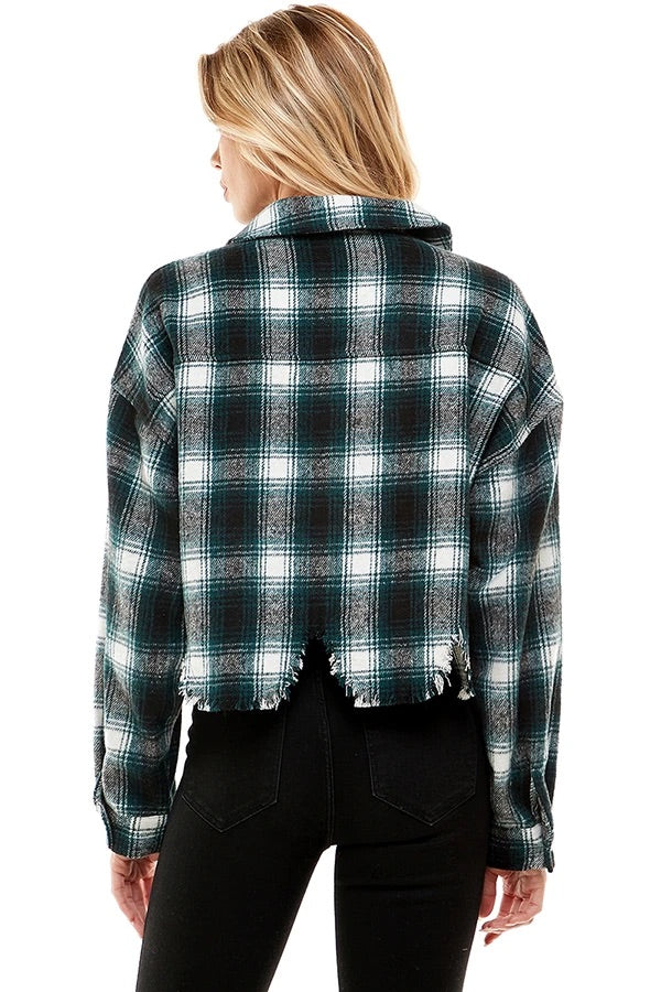 FEELING TOASTY CROPPED FLANNEL