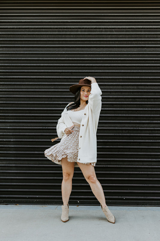 Lavender Kiss Ruffled Mini Skirt