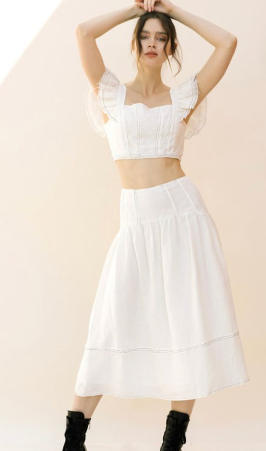 Walk the Line 2-Piece Skirt Set