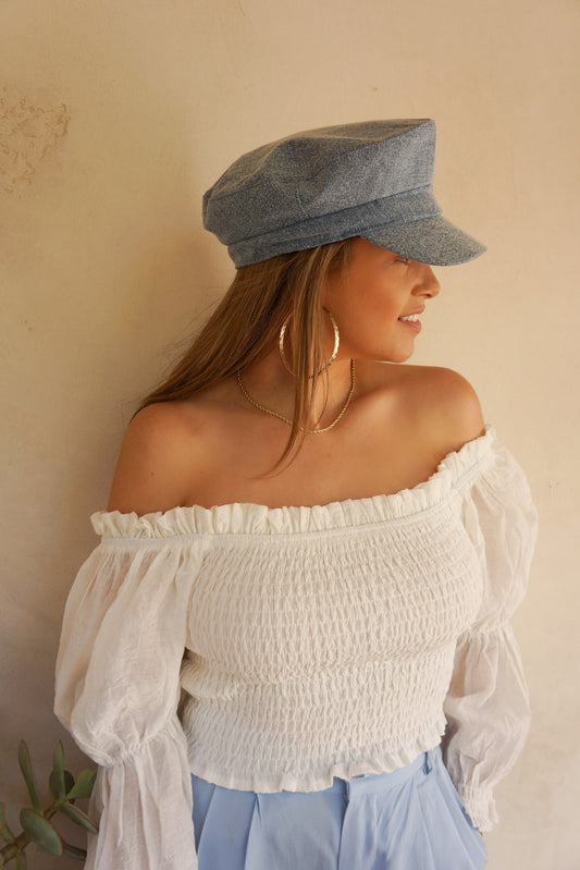 Ocean Blue Denim Conductor Hat